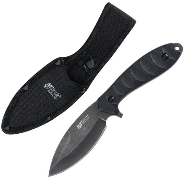 Mtech Fixed Blade Black SW 4" Black G10 Kydex Sheath