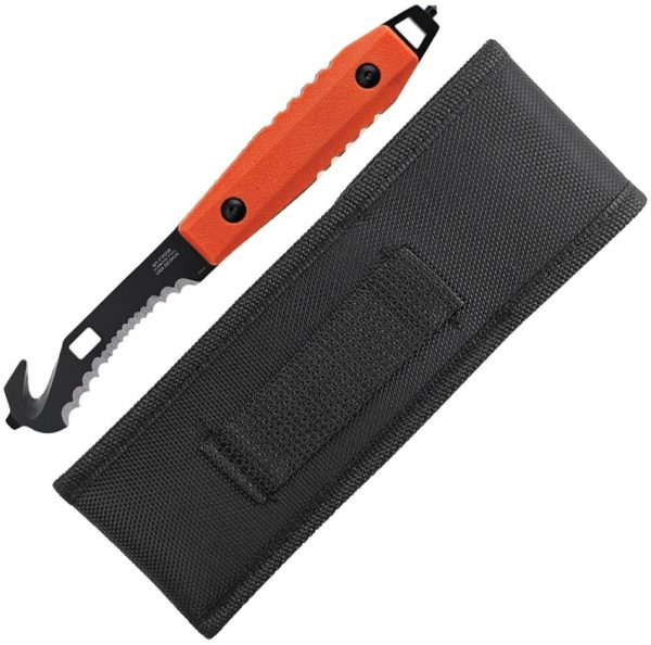 Mtech Fixed Blade Guthook Red 2.5in Serrated