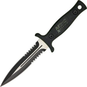 MTech Xtreme Boot Knife 440C Black Green Micarta