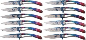 MTech Zodiac Framelock Set - 12 Knives Display
