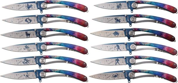 MTech Zodiac Framelock Set - 12 Knives Display