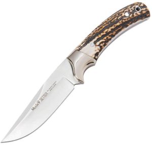 Muela Setter-11A Stag MoVa Stainless Fixed Blade