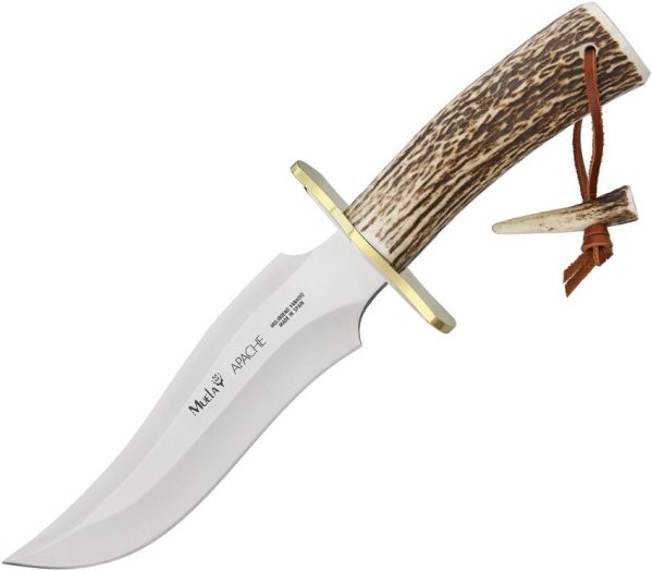 Muela Apache Fixed Blade - Stag Bowie 7.5 inches