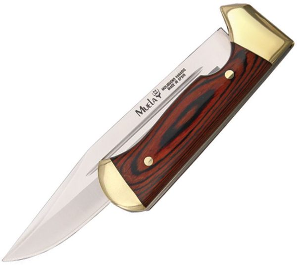 Muela Folding Bowie Linerlock - Coral Wood 7 inches