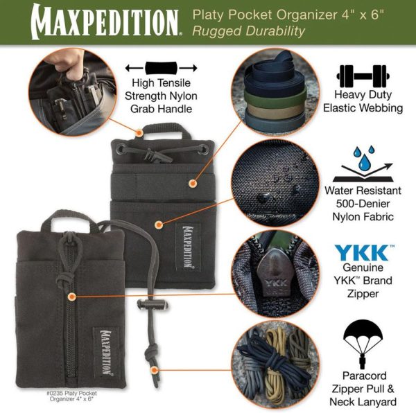 Maxpedition Platy Pocket Organizer 4x6 Dark Tan