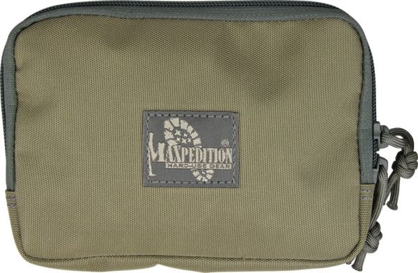 Maxpedition Hook & Loop Zipper Pocket Large Khaki