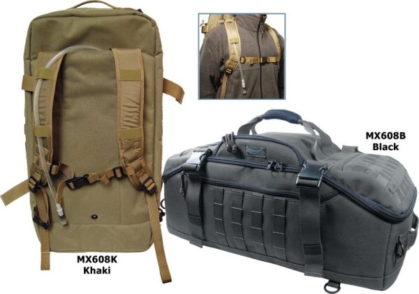 Maxpedition Dopple Duffel Black Adventure Travel Bag PALS