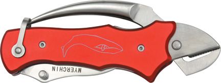 Myerchin Sailors Tool Linerlock Red Folding Knife Serrated