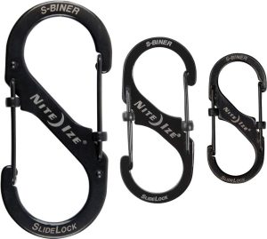 Nite Ize S-Biner Three Pack Stainless Steel Black