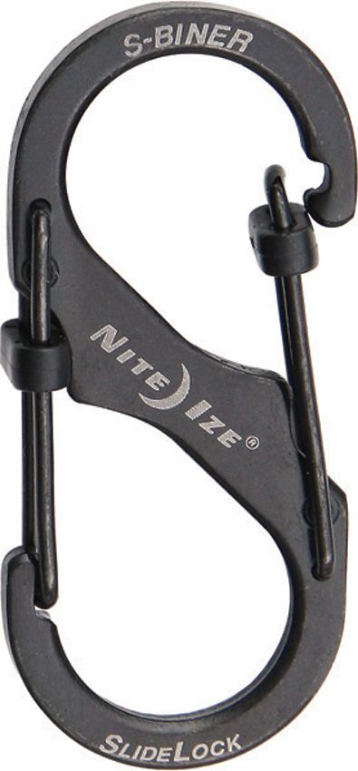 Nite Ize S-Biner SlideLock No2 Stainless Black Single