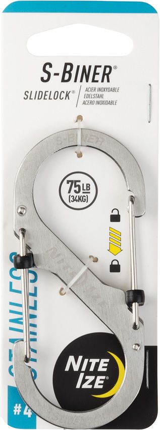 Nite Ize S-Biner SlideLock #4 Stainless Steel Locking