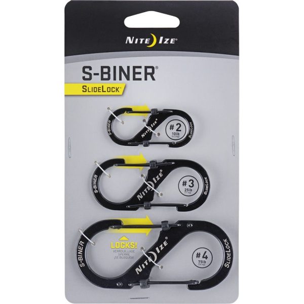 Nite Ize S-Biner Slidelock 3 Pack - Stainless Carabiners