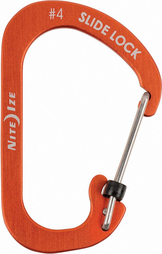 Nite Ize Carabiner SlideLock No4 Orange Aluminum