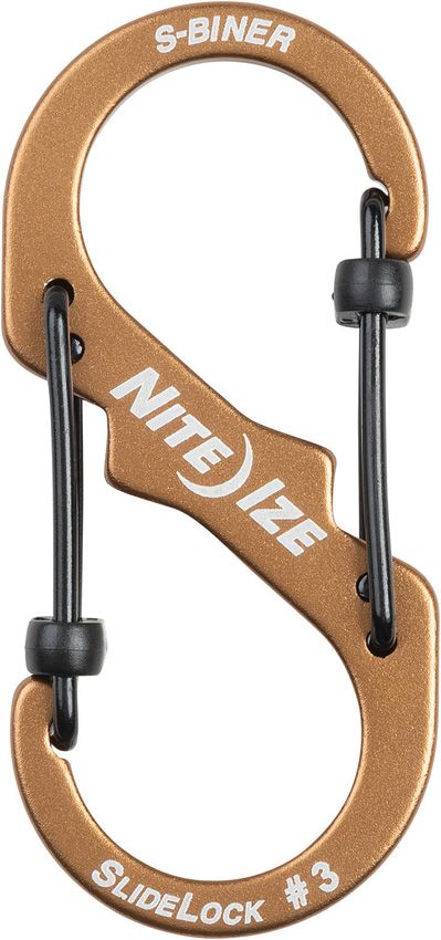 N04705.jpg Nite Ize S-Biner Slidelock 3 Brown Aluminum