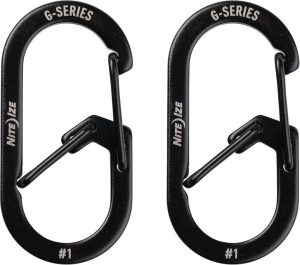 Nite Ize Carabiner No. 1 2 Pack Black Stainless