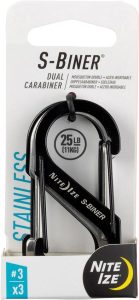 Nite Ize S-Biner 3 Stainless Steel Carabiner 3-Pack