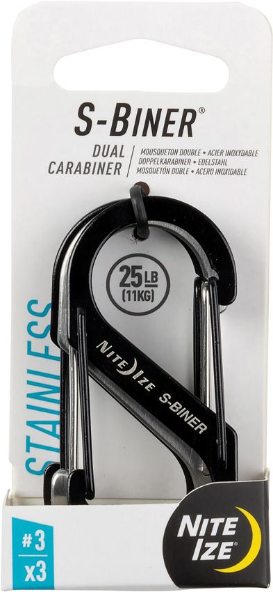 Nite Ize S-Biner 3 Stainless Steel Carabiner 3-Pack