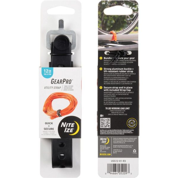 Nite Ize GearPro Utility Strap 12in Black Aluminum