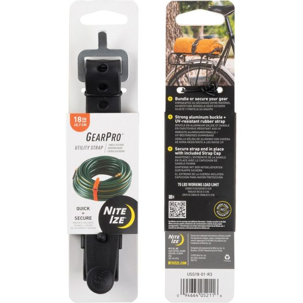 Nite Ize GearPro Utility Strap 18in Black Aluminum
