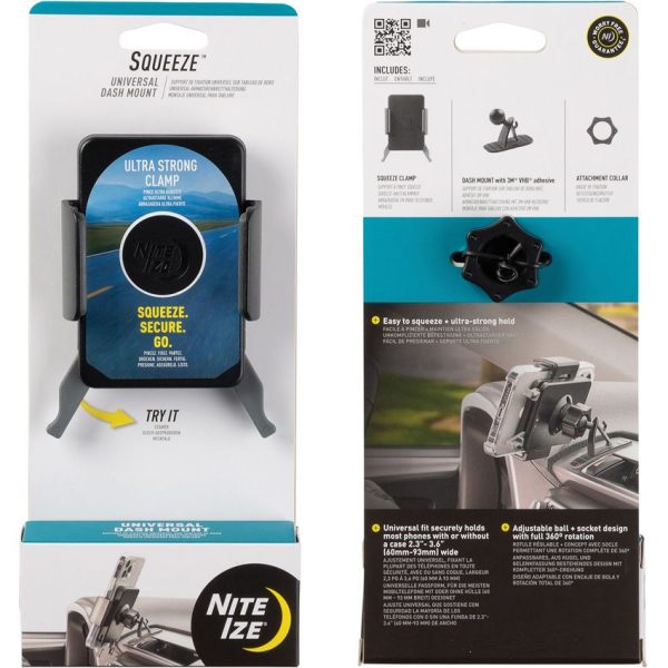 Nite Ize Squeeze Dash Mount Phone Holder Adjustable