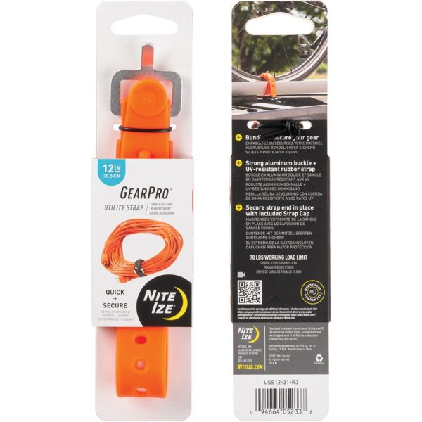 Nite Ize GearPro Utility Strap 12in Orange Aluminum