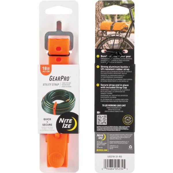 Nite Ize GearPro Utility Strap 18in Orange Aluminum