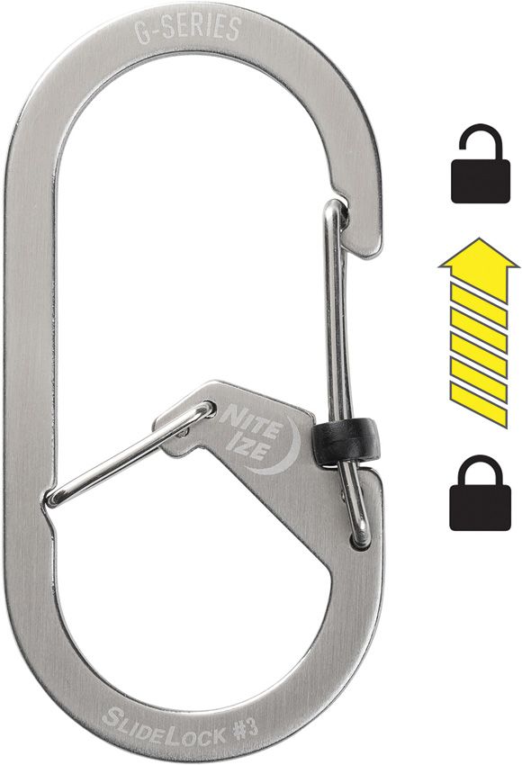 Nite Ize G-Series Slidelock #3 Stainless Carabiner