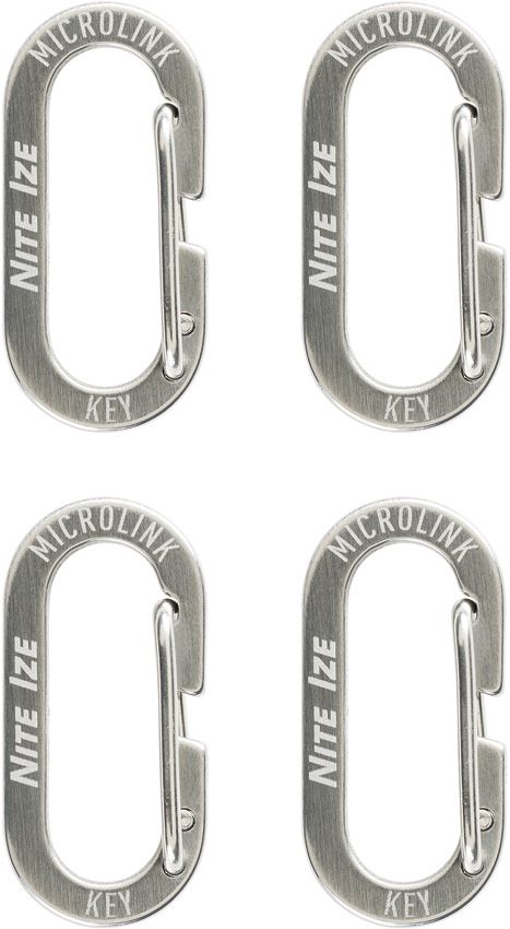 N05263.jpg Nite Ize MicroLink Carabiner Pack of 4 Stainless Steel