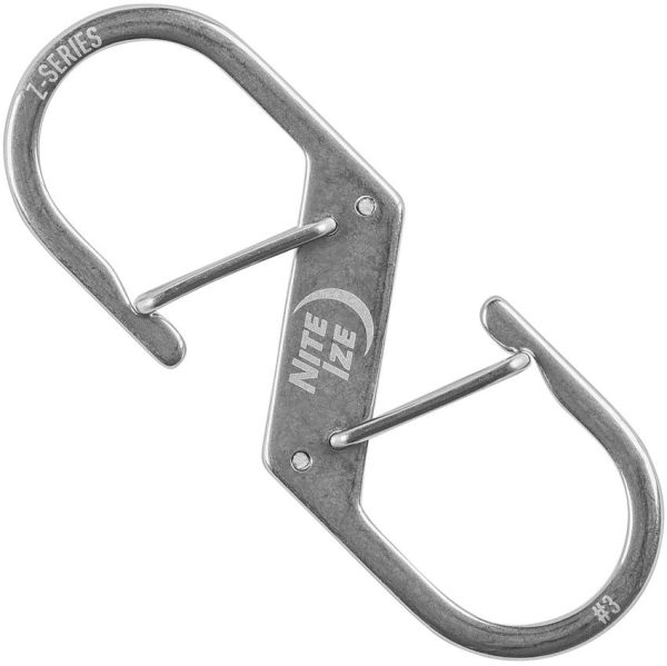 Nite Ize Z-Series Dual Carabiner #3 Stainless Steel Wire Gate