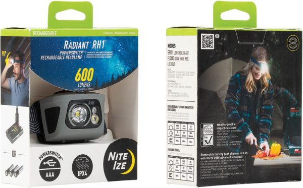 Nite Ize Radiant Powerswitch Rechargeable LED Headlamp 600 Lumens