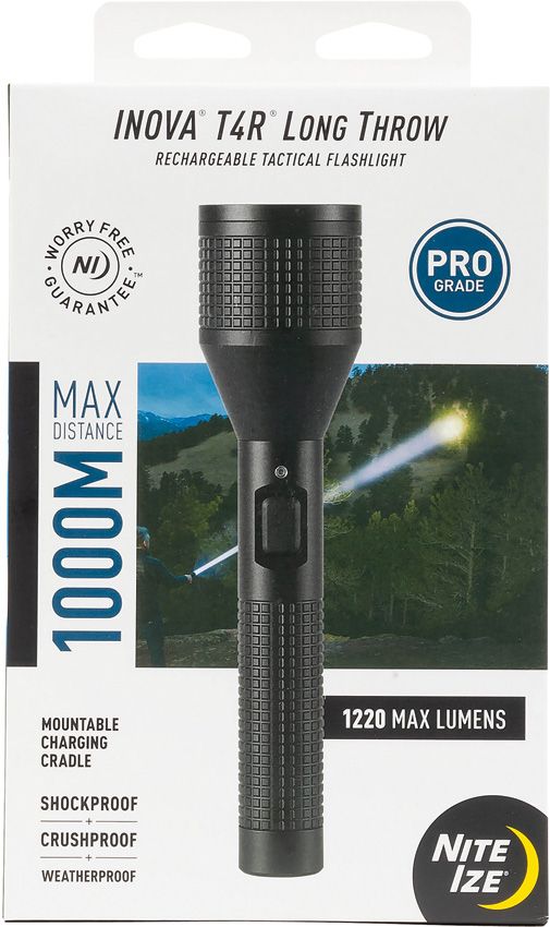 Nite Ize Inova T4R Long Throw Rechargeable Tactical Flashlight 1220 Lumens