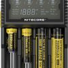 Nitecore Digicharger D4 Four Slot Battery Charger LCD Display