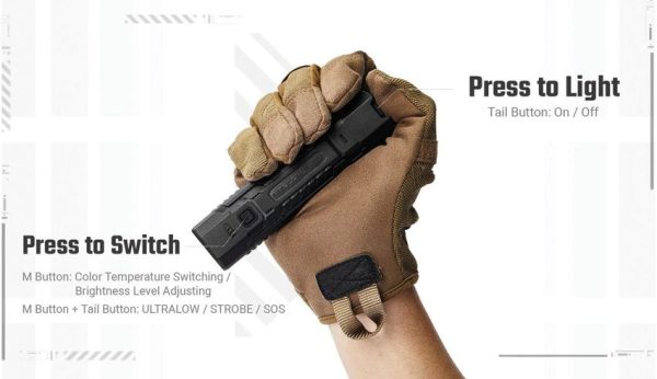 Nitecore EDC07 Tactical Flashlight - Black 1500 Lumens