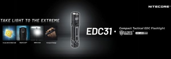 Nitecore EDC31 High-Output Flashlight - 3500 Lumens