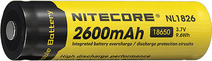 Nitecore Rechargeable 18650 Li-ion Battery 2600mAh