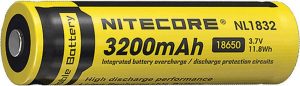 Nitecore 18650 Battery 3200mAh - Rechargeable