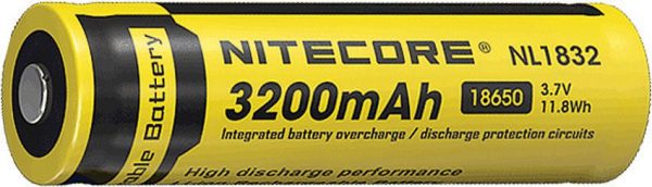 Nitecore 18650 Battery 3200mAh - Rechargeable