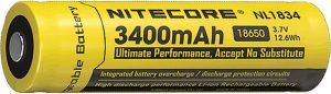 Nitecore 18650 Battery 3400mAh - Rechargeable