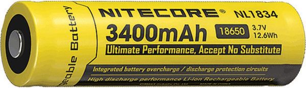 Nitecore 18650 Battery 3400mAh - Rechargeable