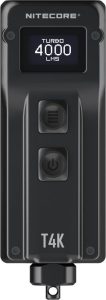 Nitecore T4K Rechargeable Keychain Light Black EDC Flashlight