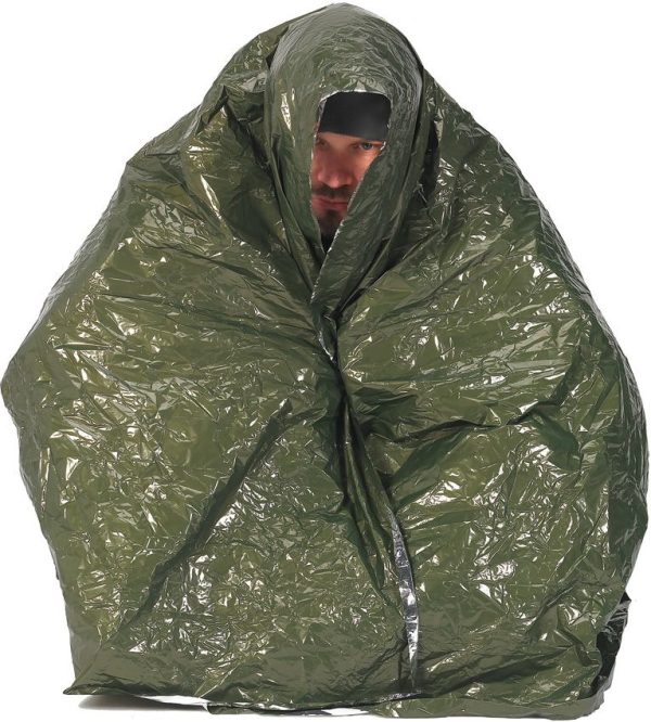 ND61420.jpg Ndur Emergency Survival Blanket 48x84 - Olive/Silver