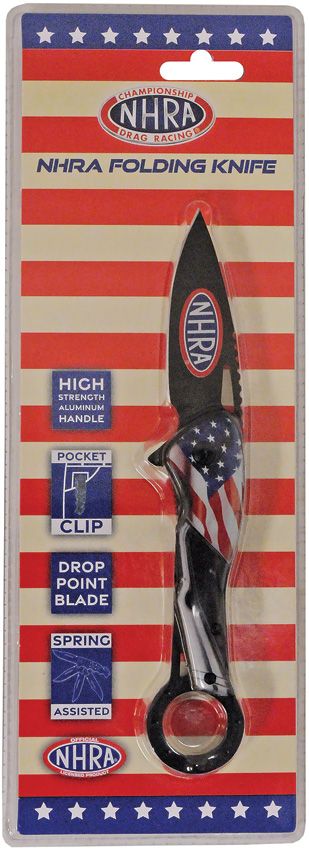 National Hot Rod Association Flag Linerlock A/O Black