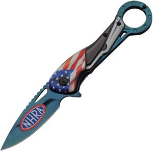 National Hot Rod Association Flag Linerlock A/O Blue