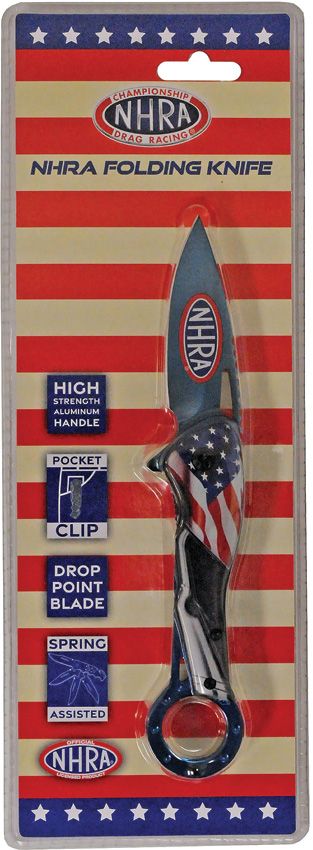National Hot Rod Association Flag Linerlock A/O Blue