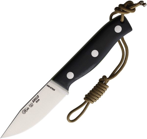 Nieto Grillo Fixed Blade Black G10 N695 Stainless Knife