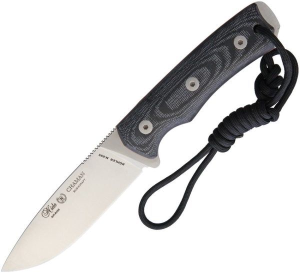 Nieto Chaman Bushcraft Fixed Blade N695 Black Micarta Knife