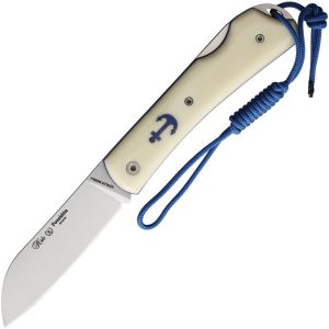 Nieto Poseidon Lockback Folding Knife N690 White Micarta