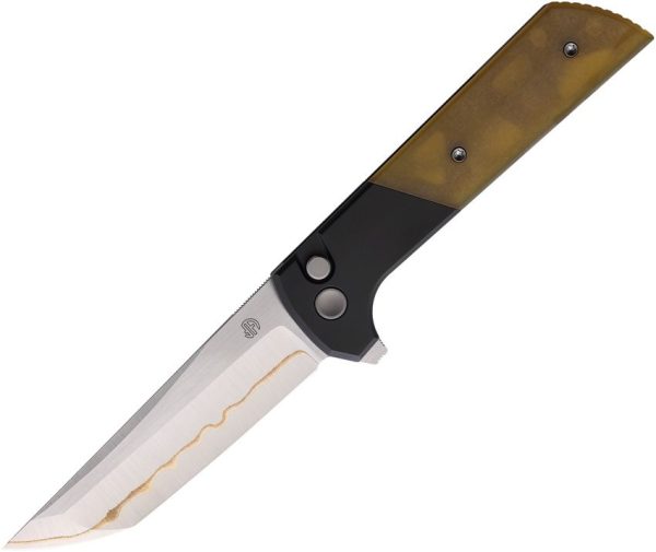 North Mountain Blade Chop2 Button Lock Folding Knife Copper Tanto