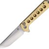 North Mountain Blade Chop 2 Button Lock Folding Knife Bronze Tanto