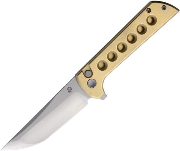 North Mountain Blade Chop 2 Button Lock Folding Knife Bronze Tanto